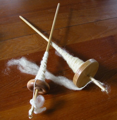 Example of drop spindles