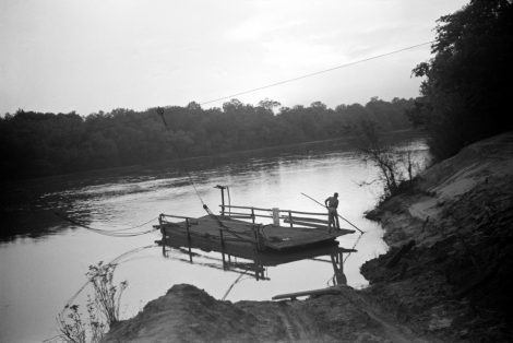 "Simple cable ferry, Gee's Bend, Alabama, 1939" by Marion Post Wolcott.