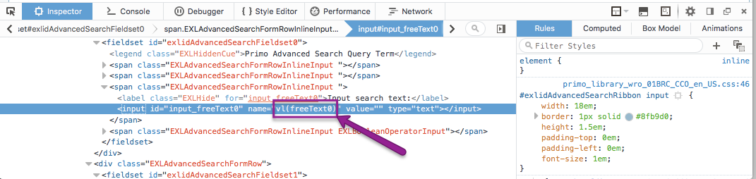variable name